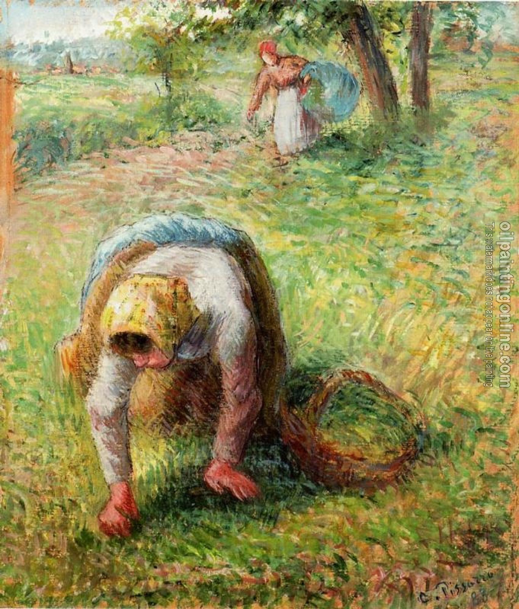 Pissarro, Camille - Peasants Gathering Grass